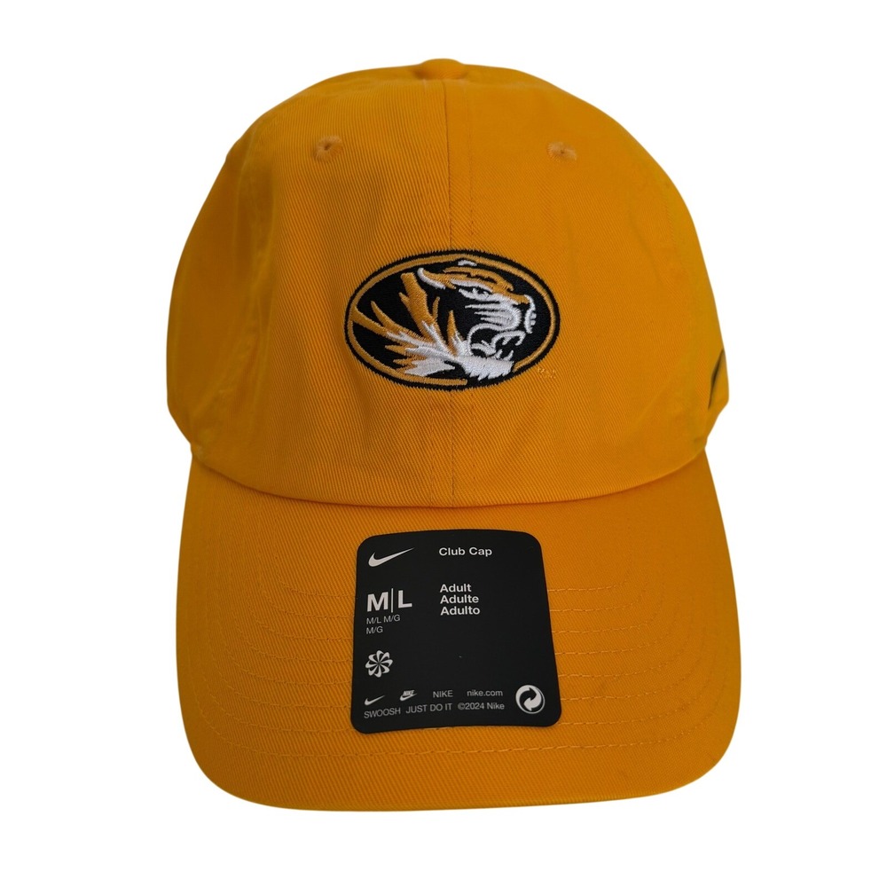 Nike Missouri Tigers Club Cap M/L Adjustable Gold Yellow Hat